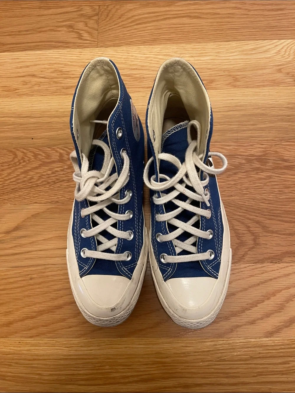 Comes Des Garçons Converse Chuck Taylor Blue Men’s Sz 5.5 Women’s 7.5 - Picture 2 of 5